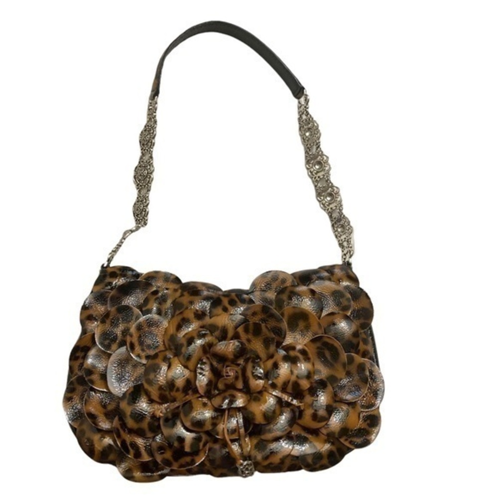 Brighton leopard 3D floral mini bag